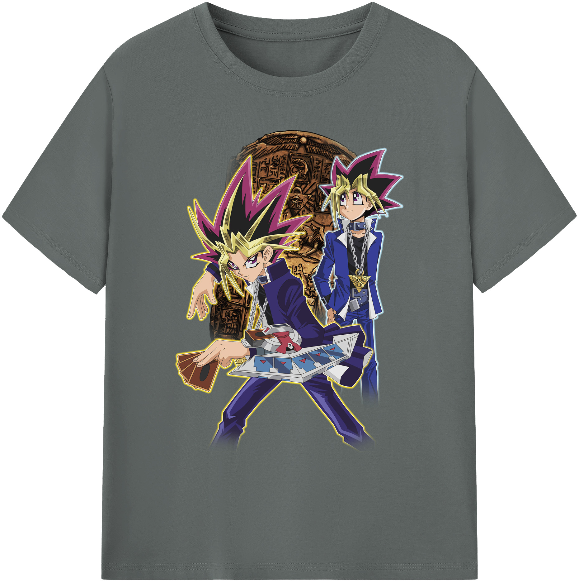 （画像用） 遊☆戯☆王 Yu-Gi-Oh! 綿100％ メンズ半袖Tシャツ｜肌触りやわらか＆通気性